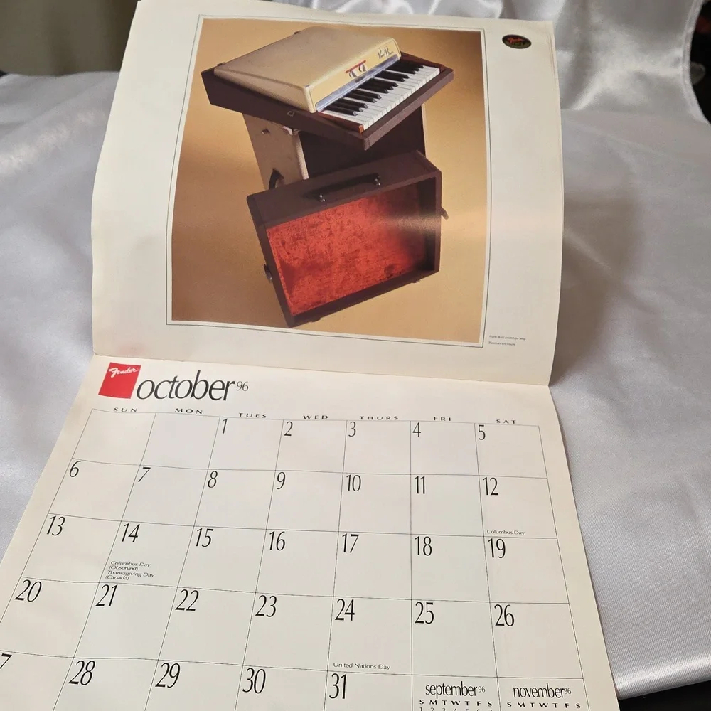 Fender Guitar 50th Anniversary Calendar Music Guitars Vintage Office